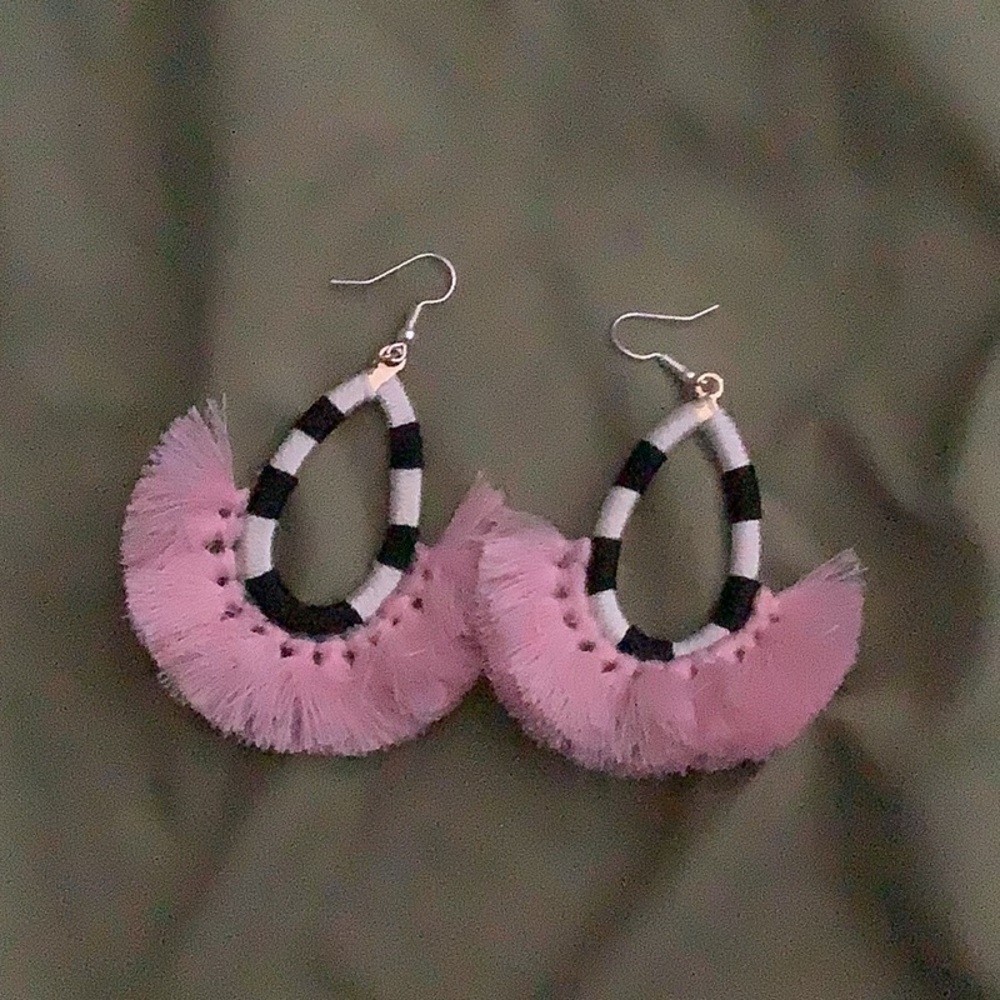 Handmade string earrings